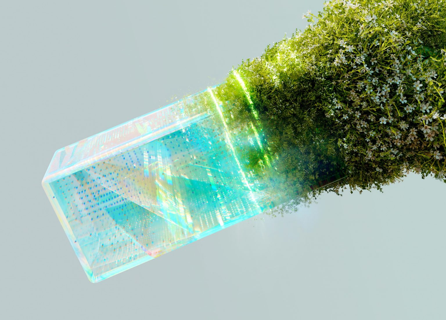 An artist’s illustration of artificial intelligence (AI). This image depicts how AI could be used in the field of sustainability from biodiversity to climate. It was created by Nidia Dias as part of the Visualising AI project launched by Google DeepMind.